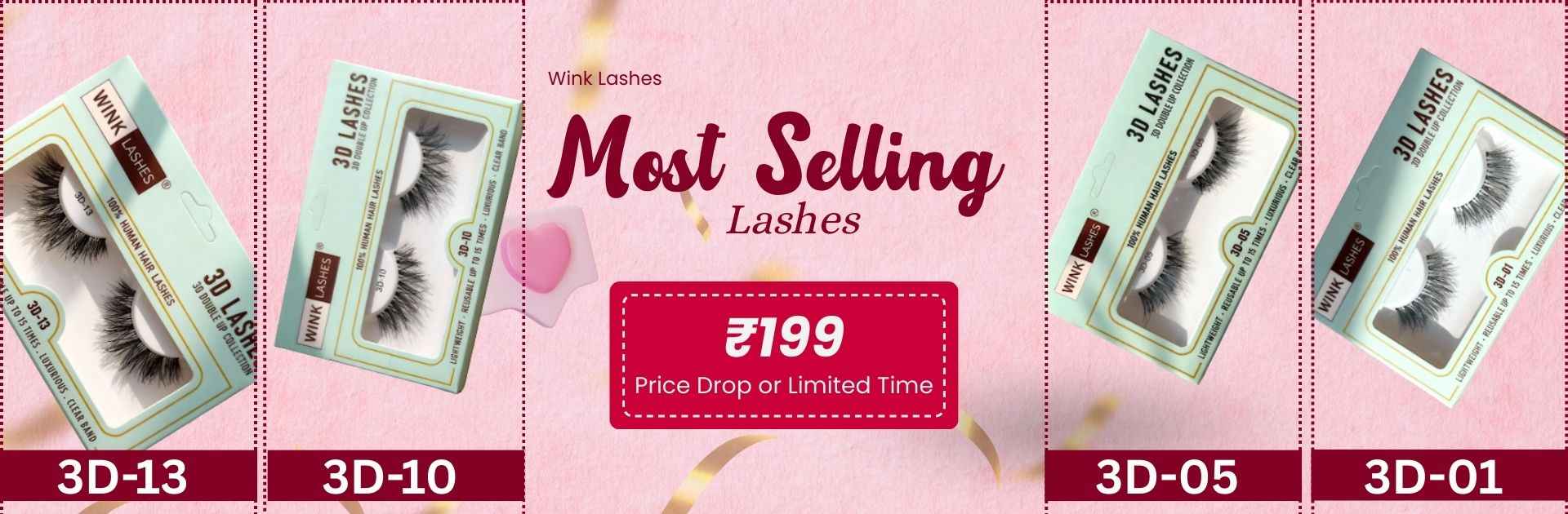Desktop banner wink most selling lashes